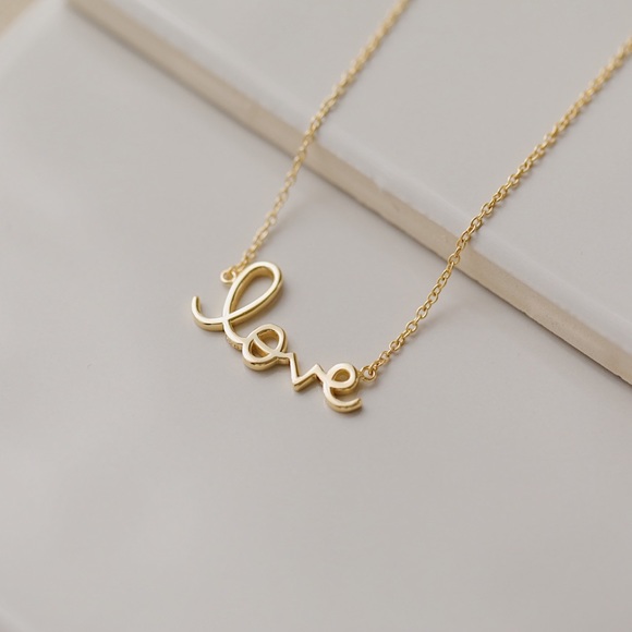 Love Necklace | 14k Gold Plated - Picture 2 of 6